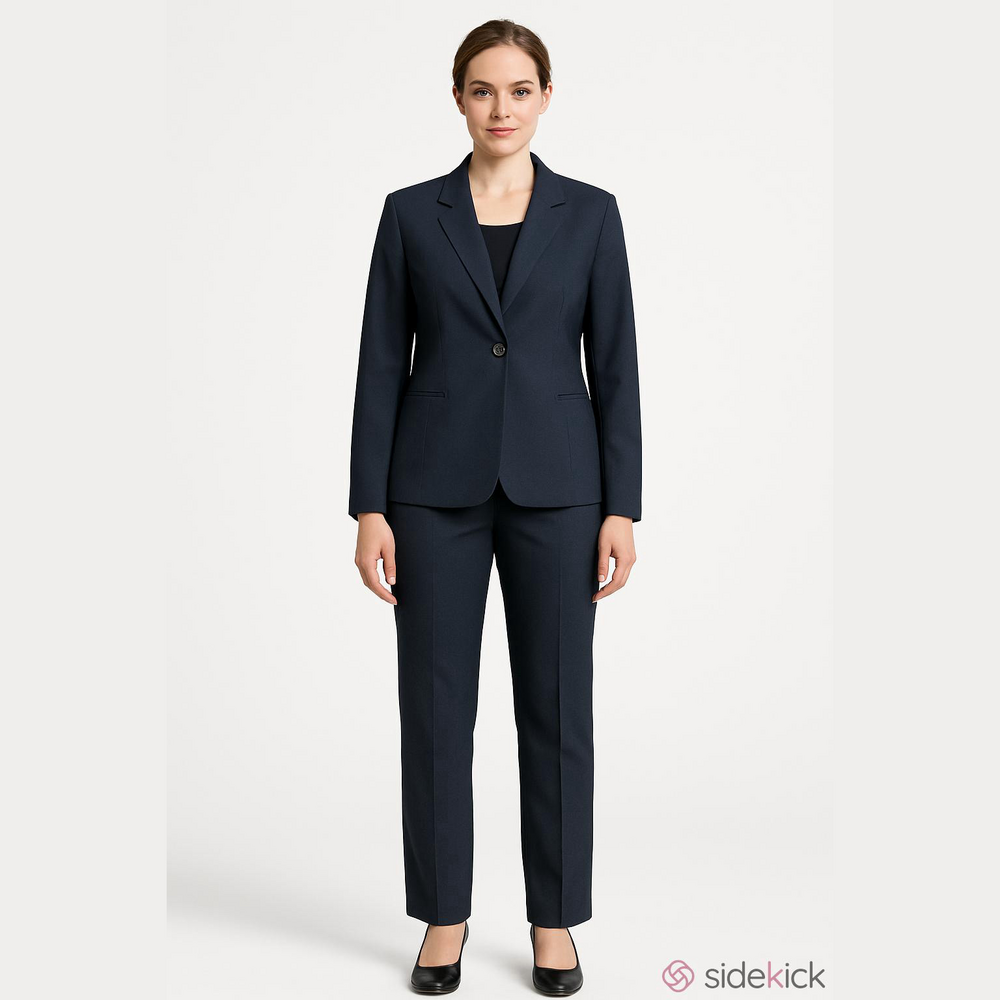 BENARD HOLTZMAN / harve’ benard ltd Navy Single-Button Women's Blazer